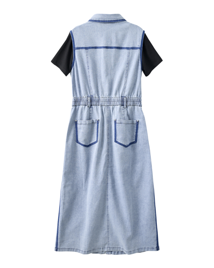 DITA甜酷水洗牛仔背心洋裝