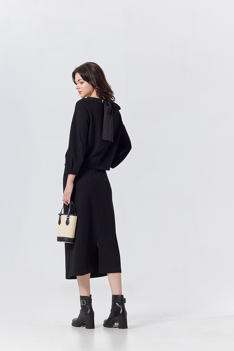 DITA兩件式氣質蝴蝶結套裝