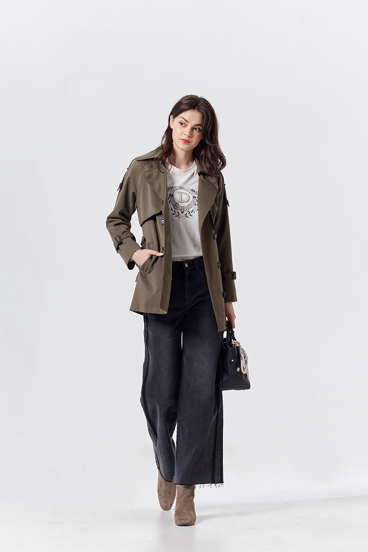 DITA韓系率性中長版風衣外套