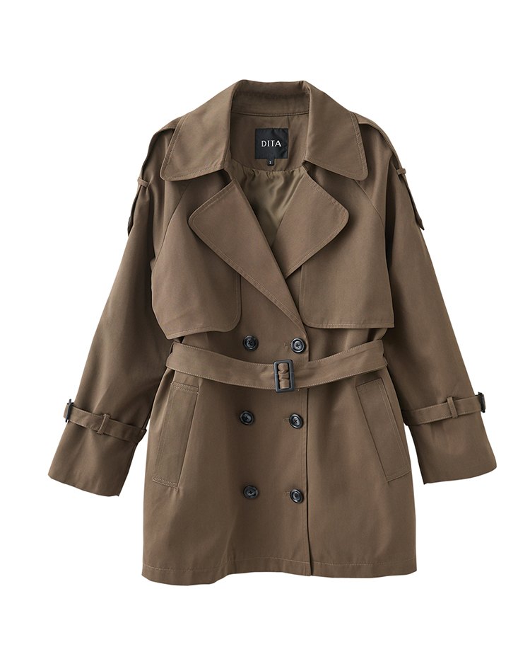 DITA韓系率性中長版風衣外套