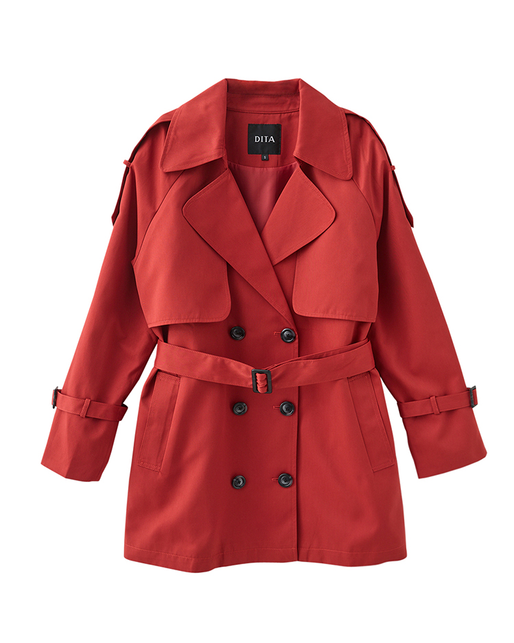 DITA韓系率性中長版風衣外套
