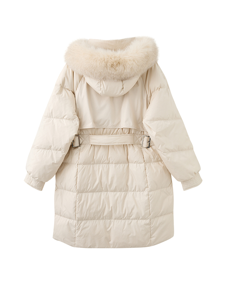 DITA保暖長版收腰羽絨外套