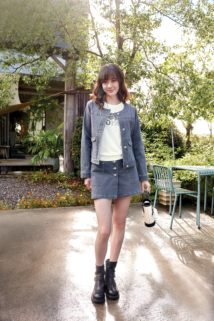 DITA甜酷個性水洗寬版夾克