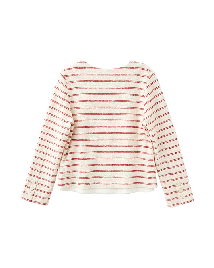 DITA小香風條紋外套組