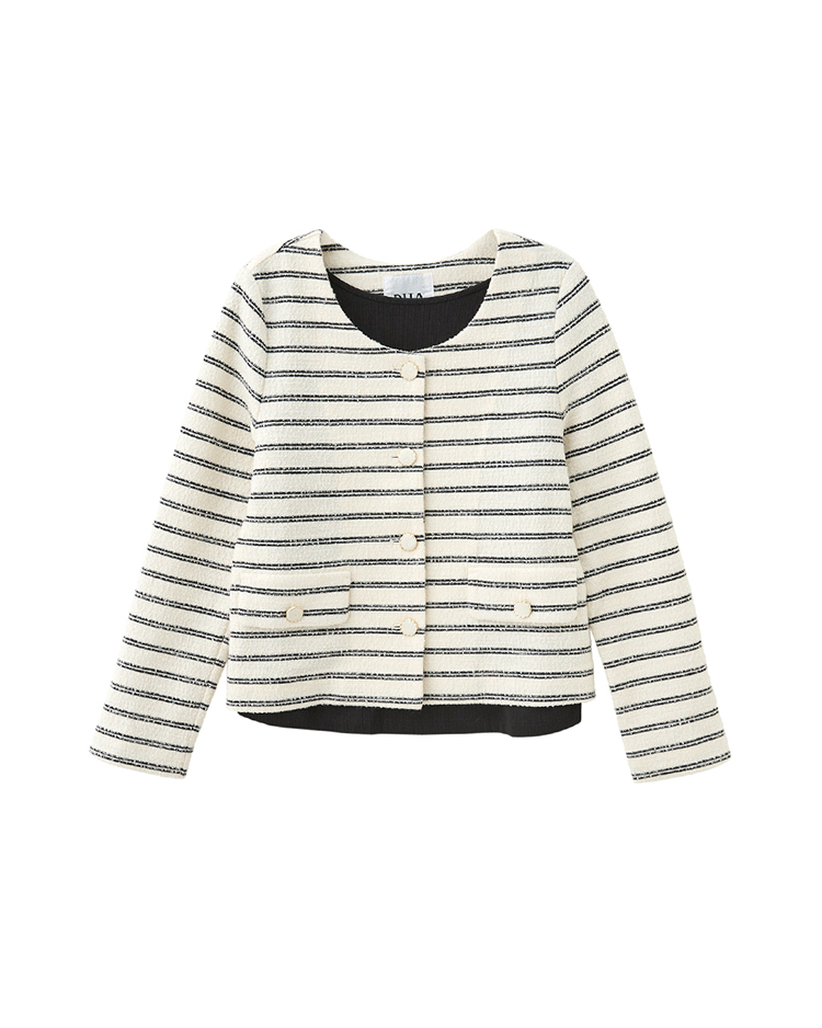 DITA小香風條紋外套組