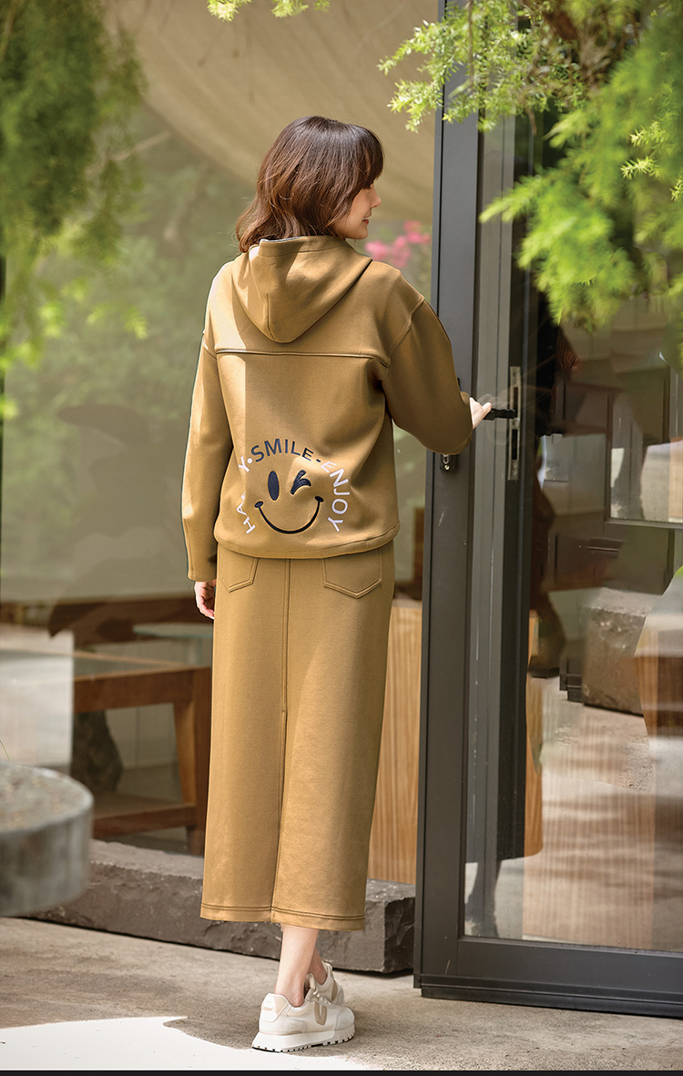 DITA微笑休閒太空棉抽繩外套