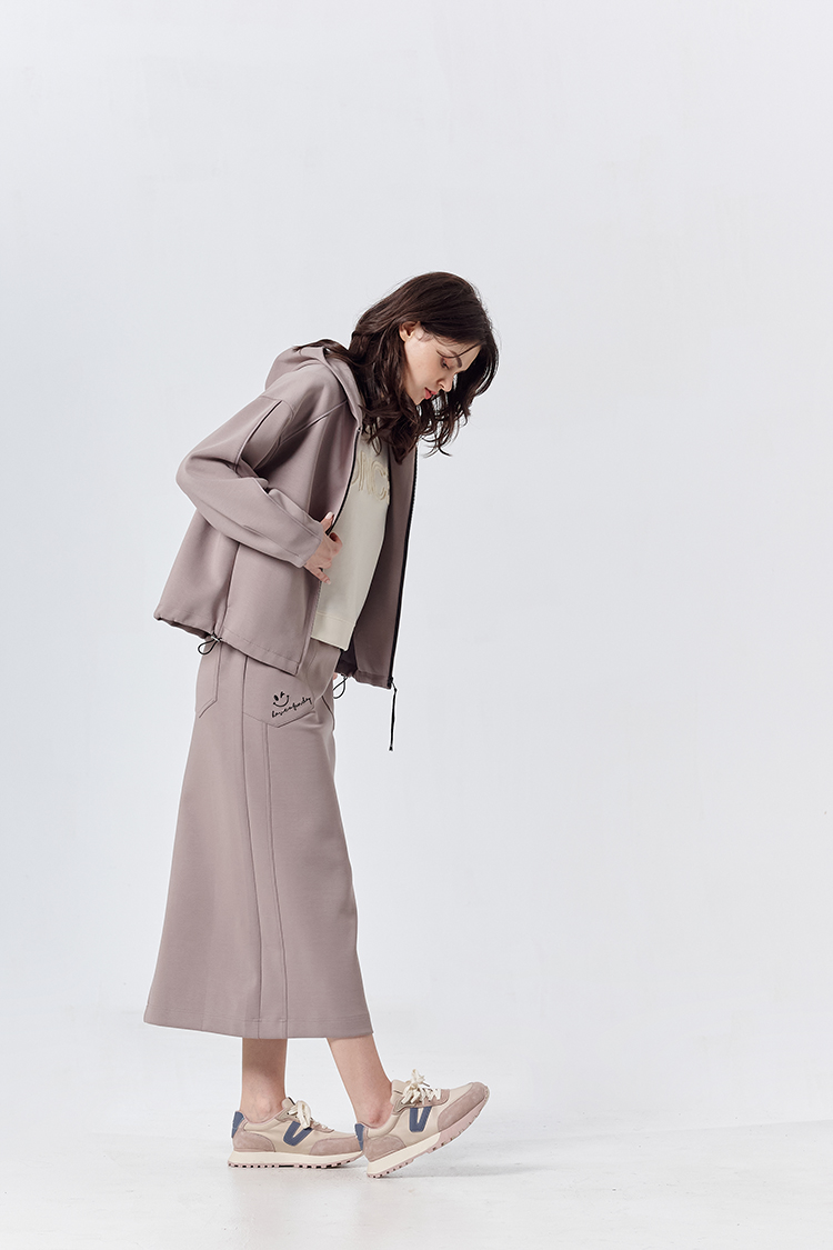 DITA微笑休閒太空棉抽繩外套