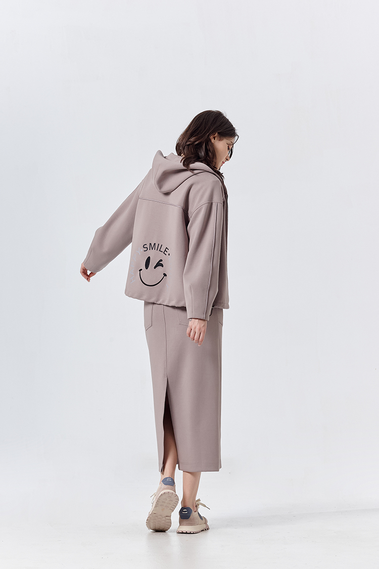 DITA微笑休閒太空棉抽繩外套