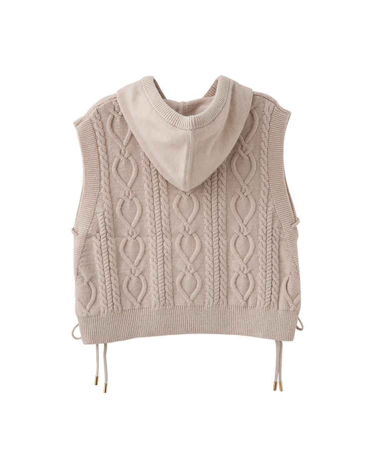 DITA日系綁帶針織外搭背心