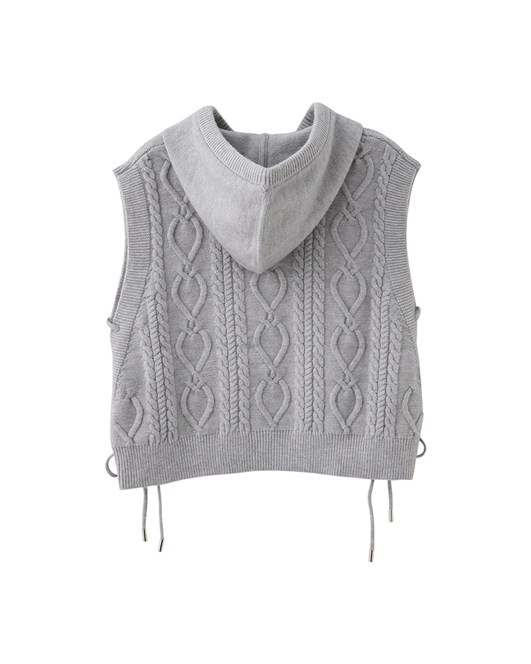 DITA日系綁帶針織外搭背心