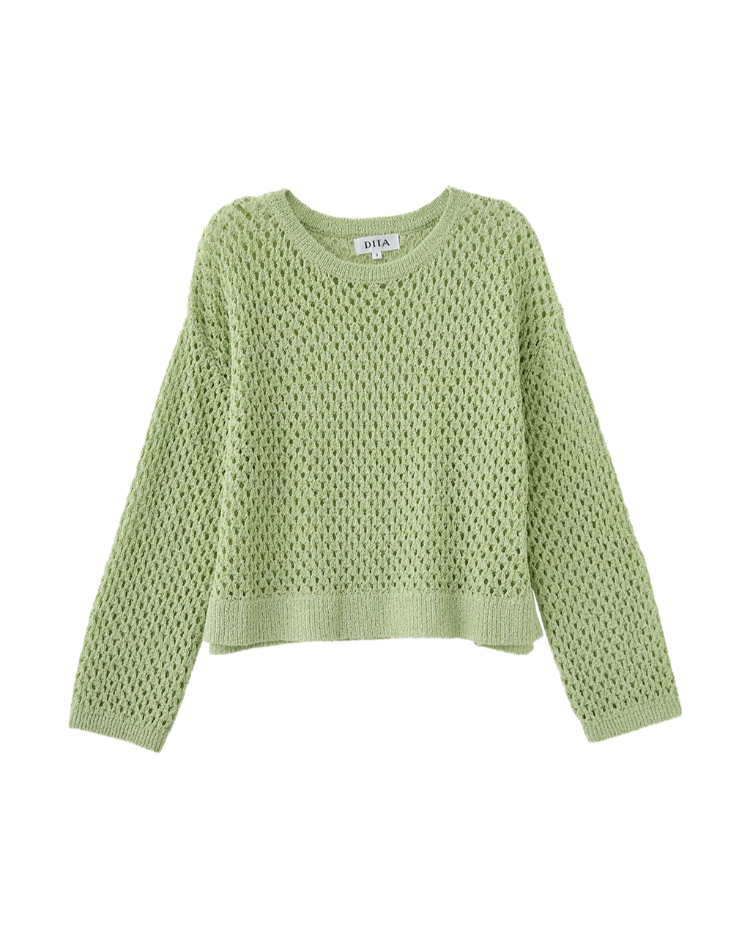 DITA簍空短版針織衫
