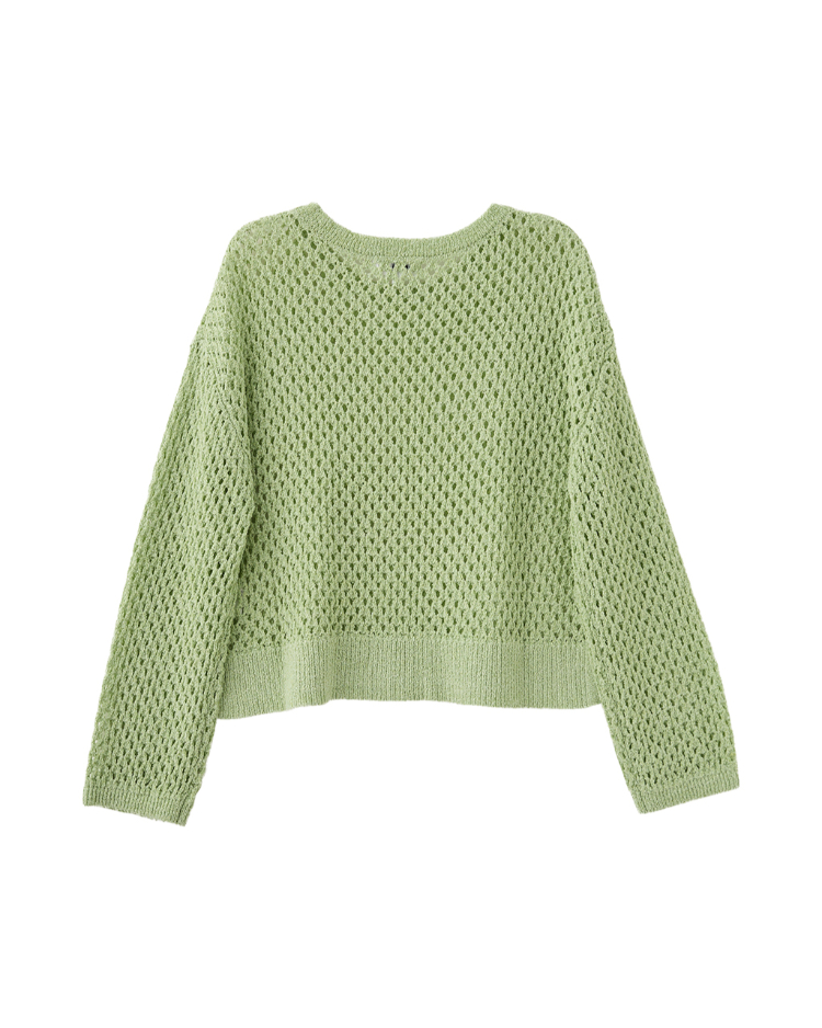 DITA簍空短版針織衫