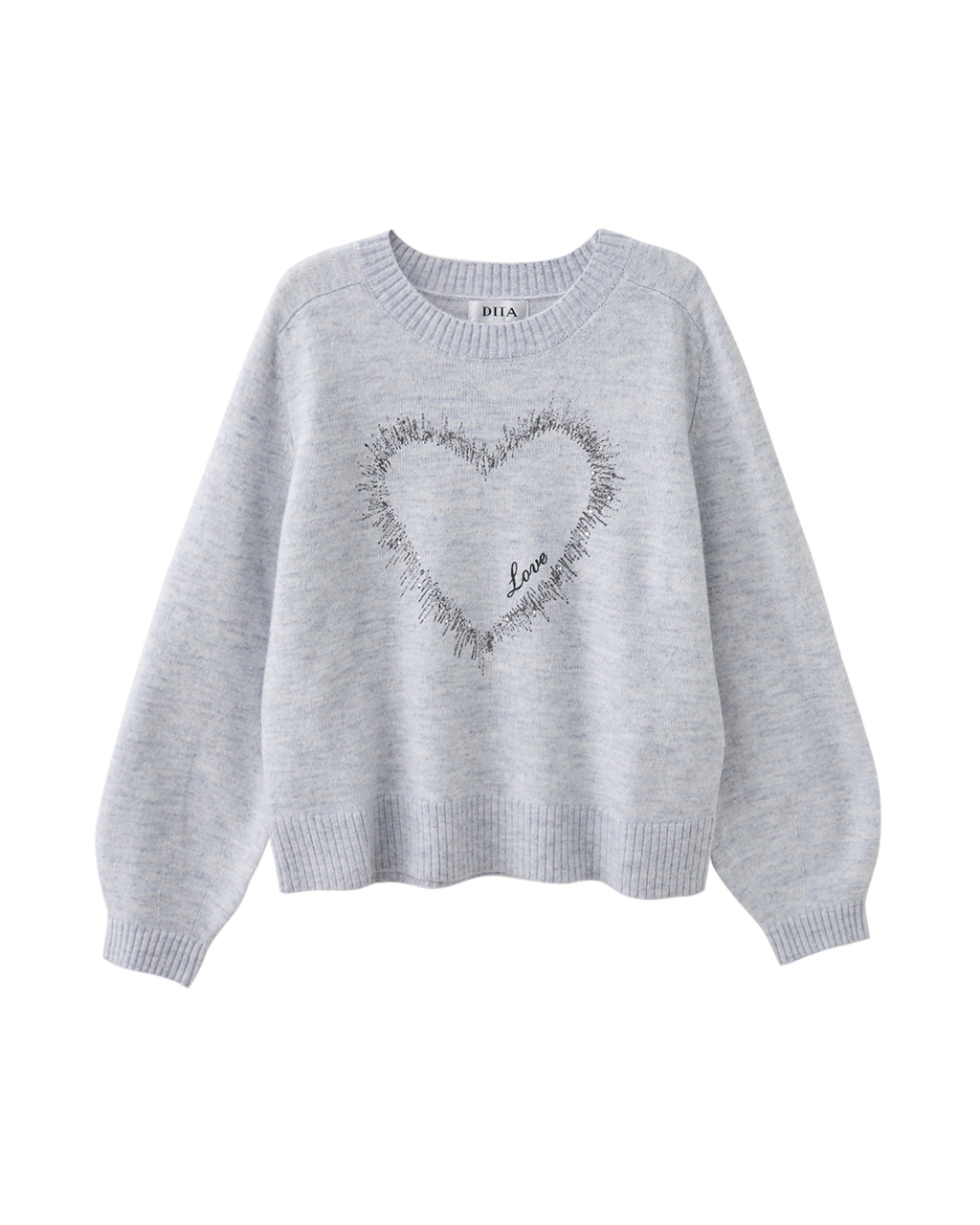 DITA甜美愛心修身針織上衣