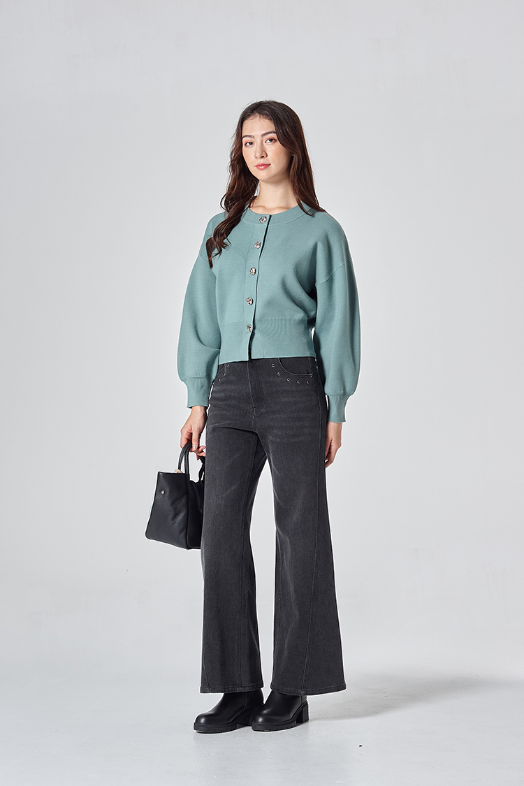 DITA日系澎袖短版針織外套