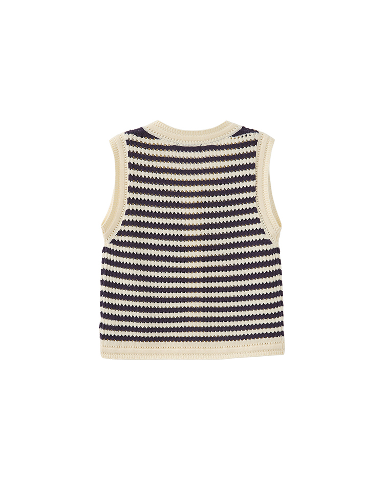 DITA輕奢感條紋針織背心