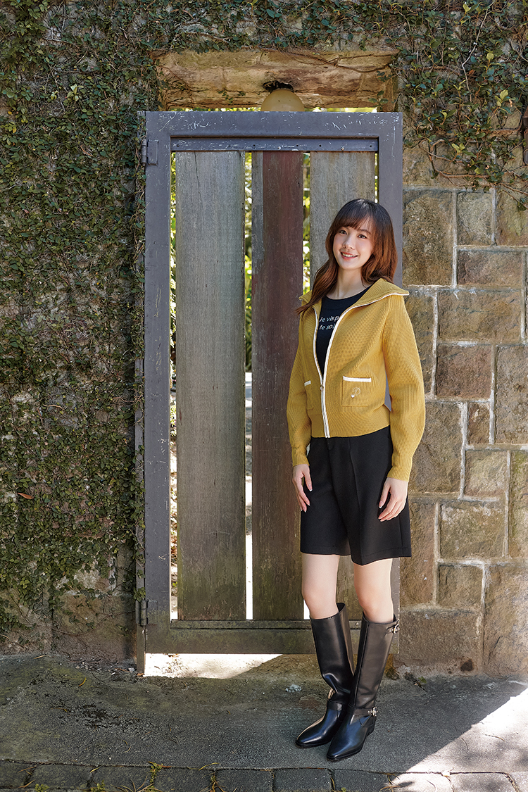 DITA韓系大領片針織外套