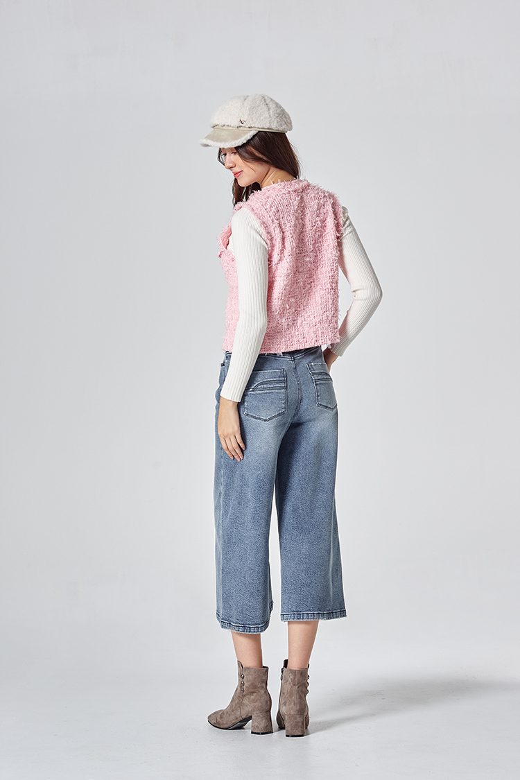 DITA輕奢小香風花紗針織背心