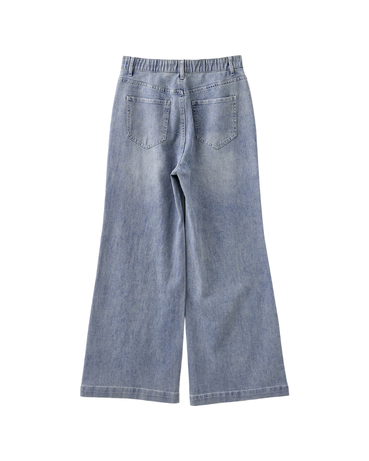 DITA特殊縫線牛仔寬褲