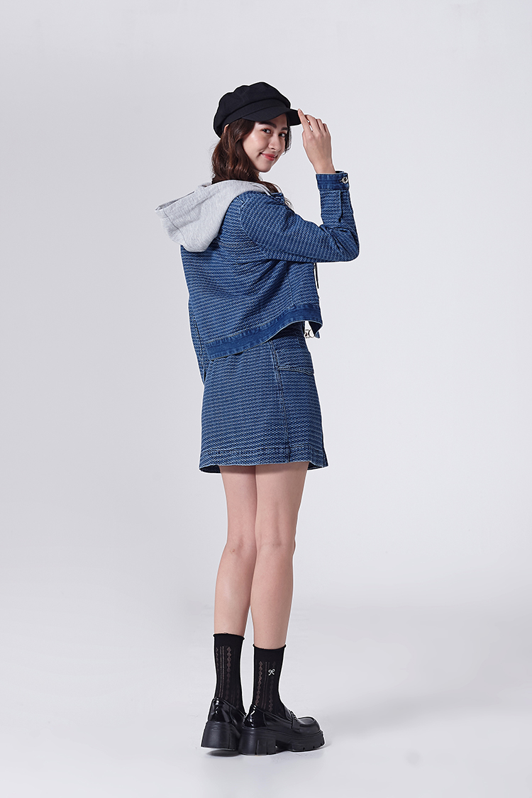 DITA個性刷紋牛仔短裙