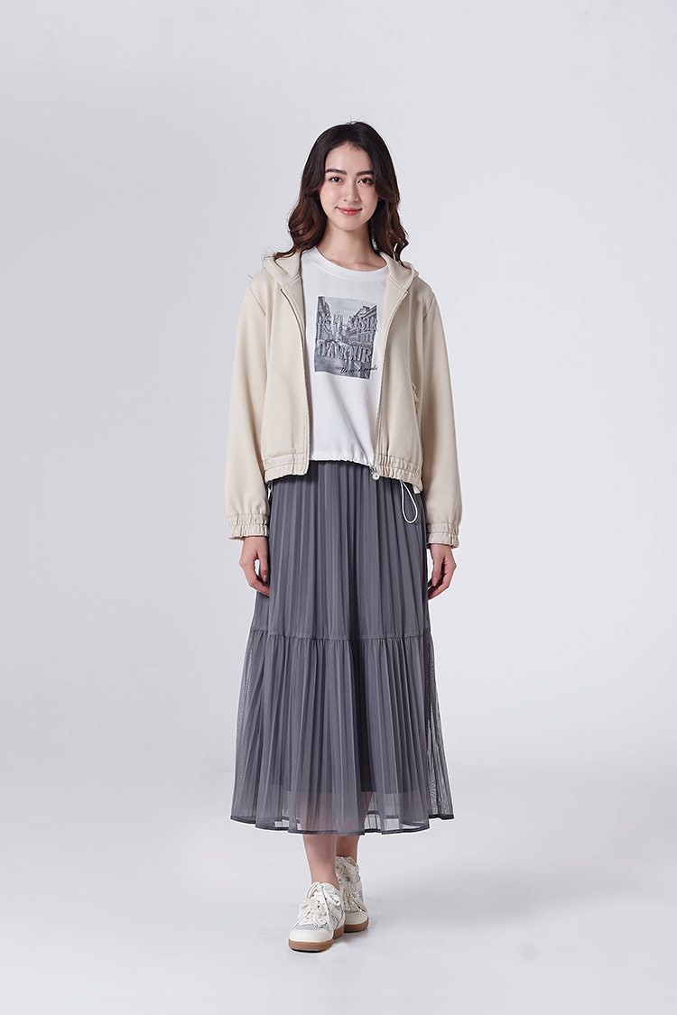 DITA珍珠細節連帽外套