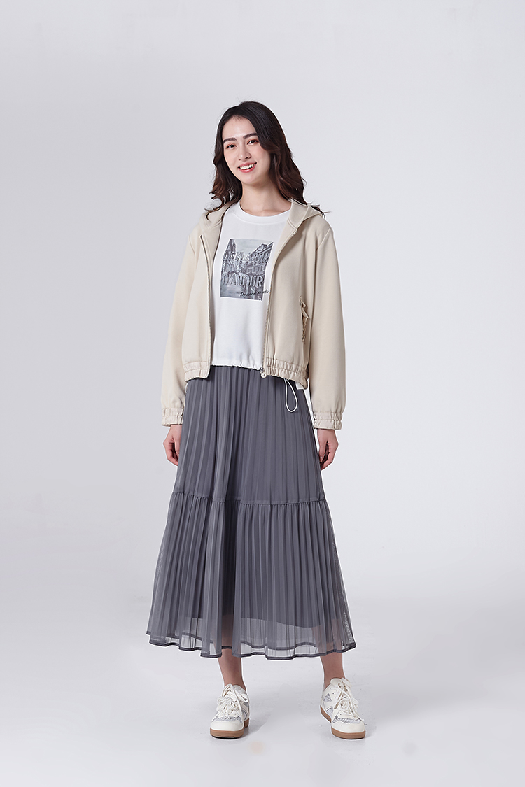 DITA珍珠細節連帽外套