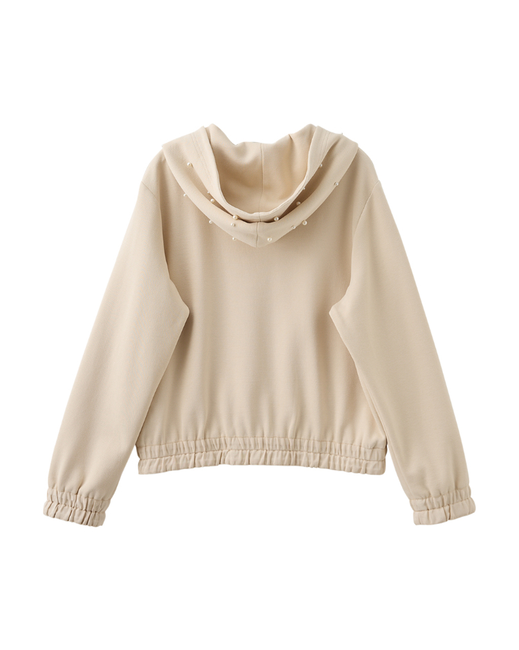 DITA珍珠細節連帽外套