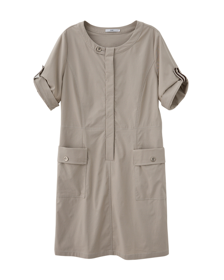 JOAN職裝必備彈力冰涼紗短洋裝