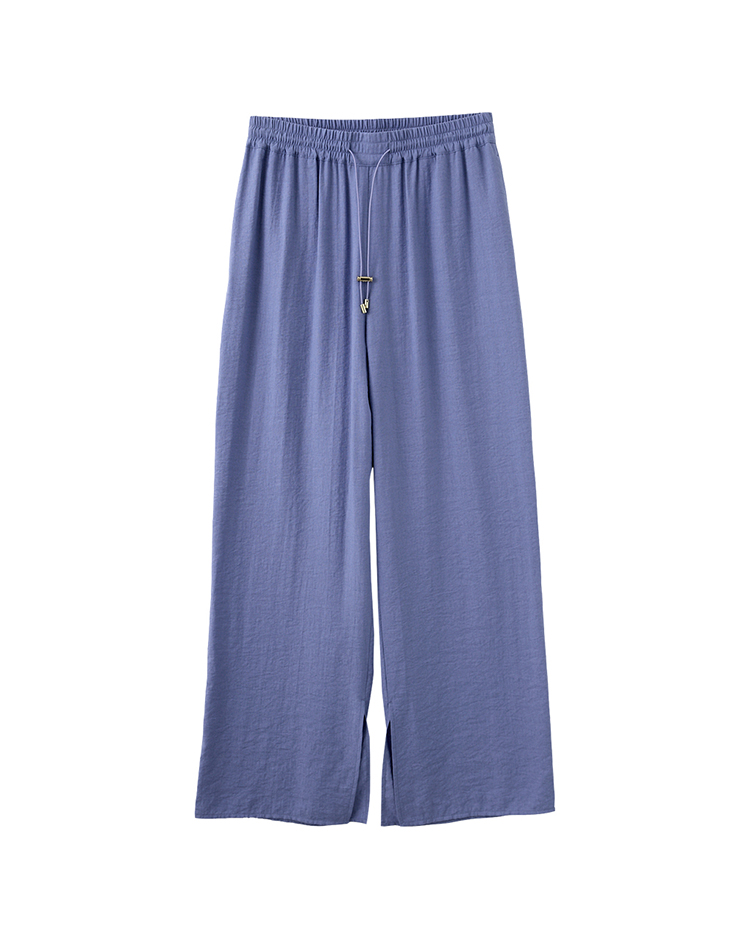 JOAN自然皺輕盈軟料寬褲