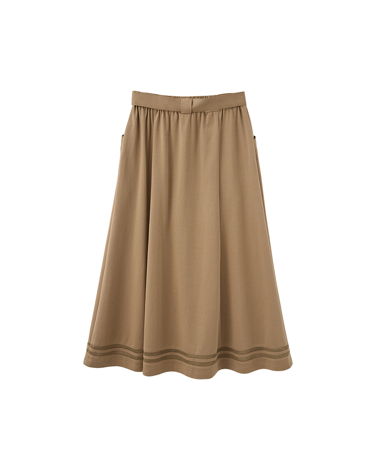 JOAN網布拼接彈性長裙