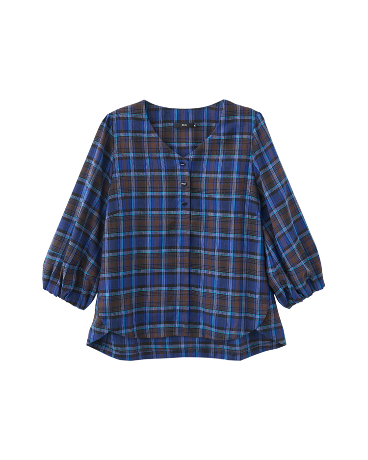 JOAN日系格紋質感上衣