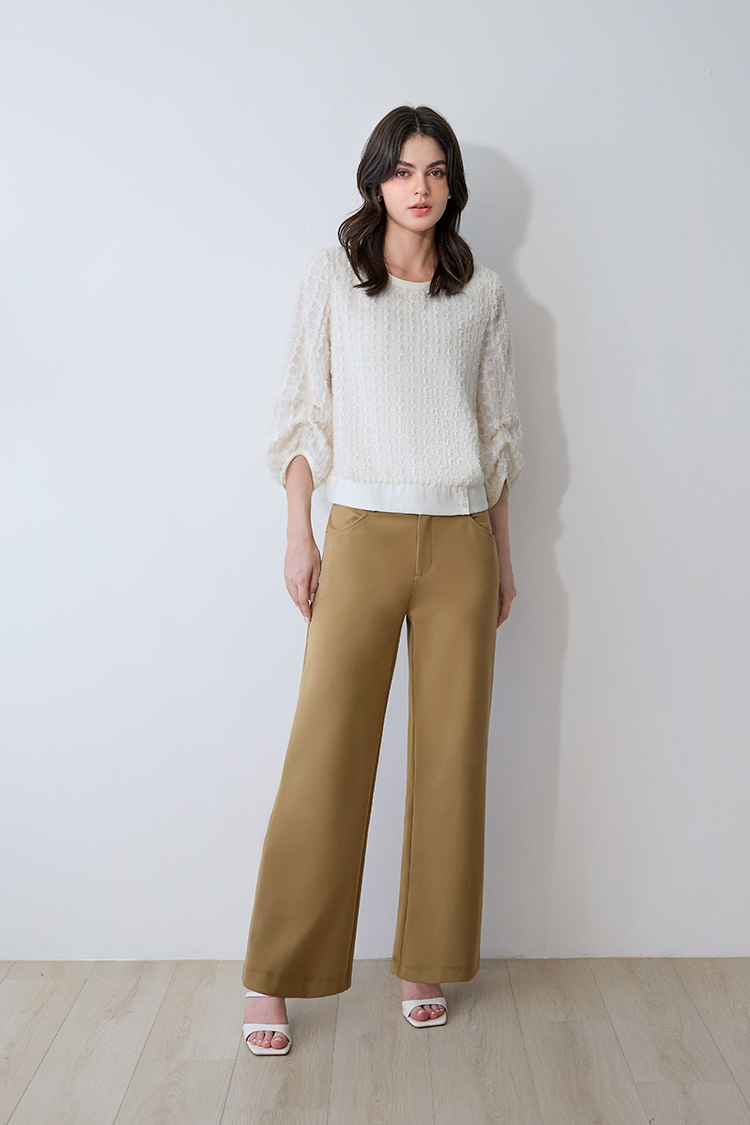 JOAN七分燒花造型拋袖上衣