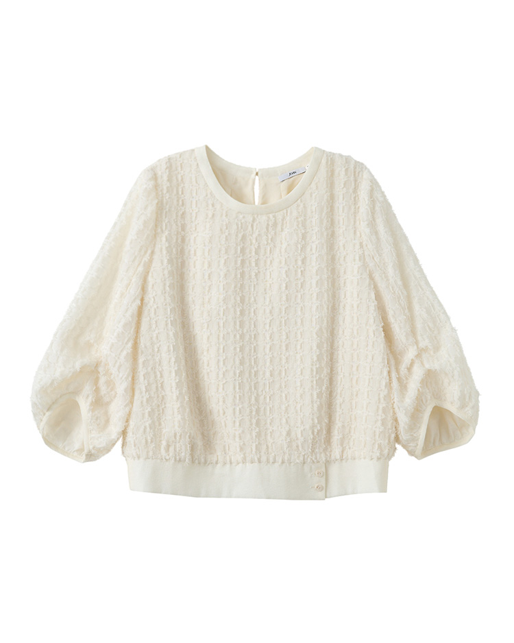 JOAN七分燒花造型拋袖上衣