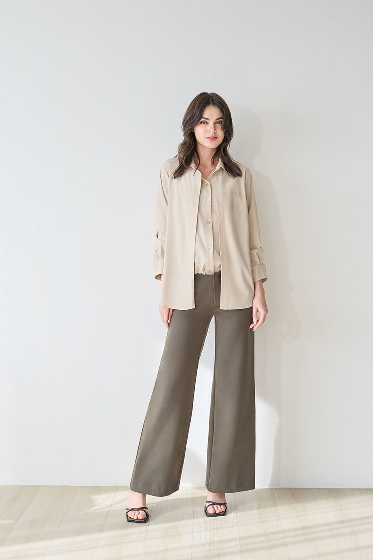 JOAN假兩件造型襯衫