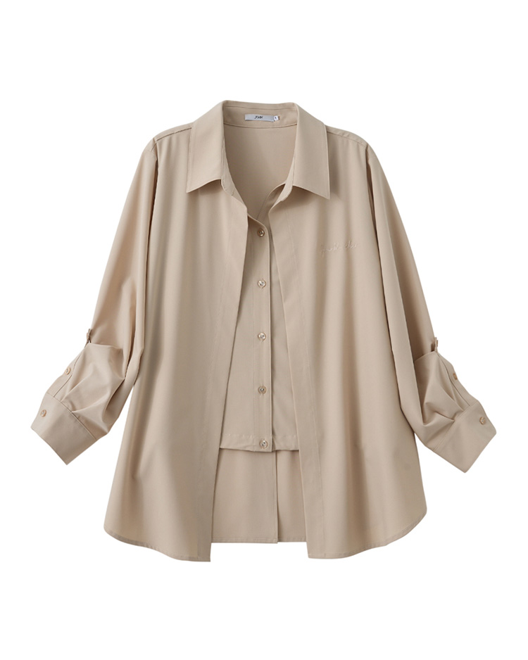 JOAN假兩件造型襯衫