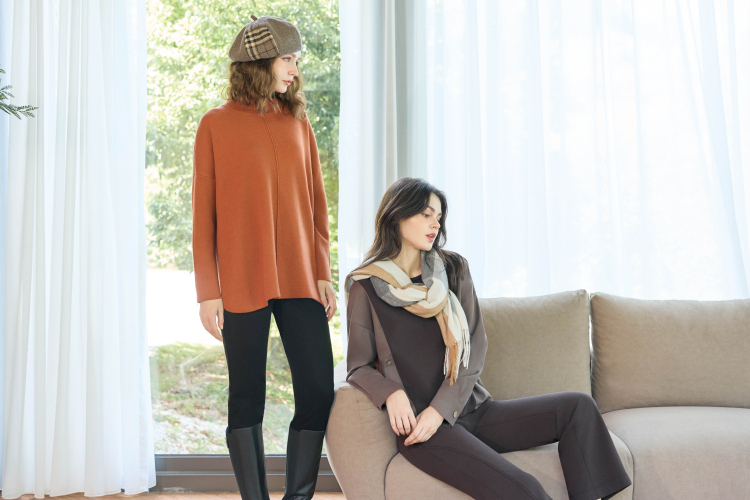 JOAN平織手袖拼接彈性上衣