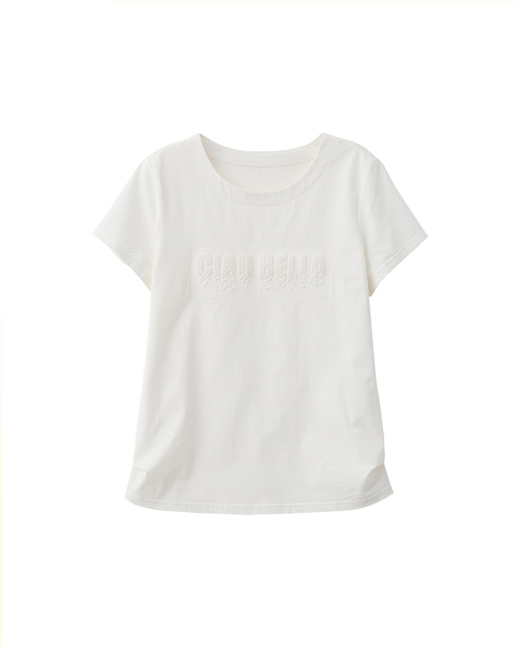 JOAN壓紋立體數位風字母T恤