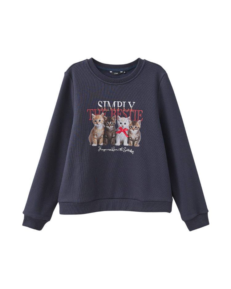 JOAN萌系貓咪厚刷毛衛衣