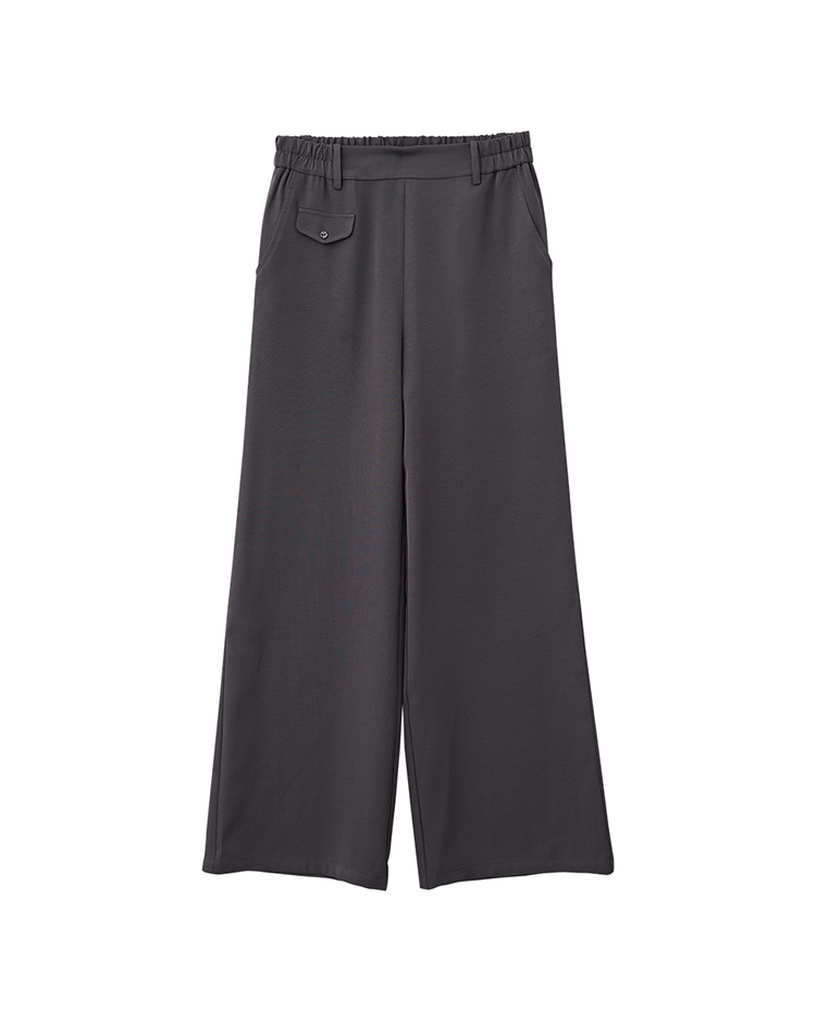 JOAN啞光軟料直寬褲