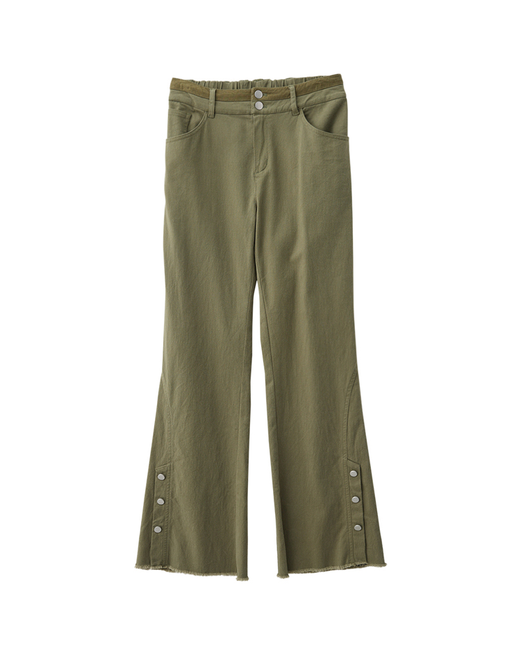 JOAN層次感水洗牛仔喇叭褲