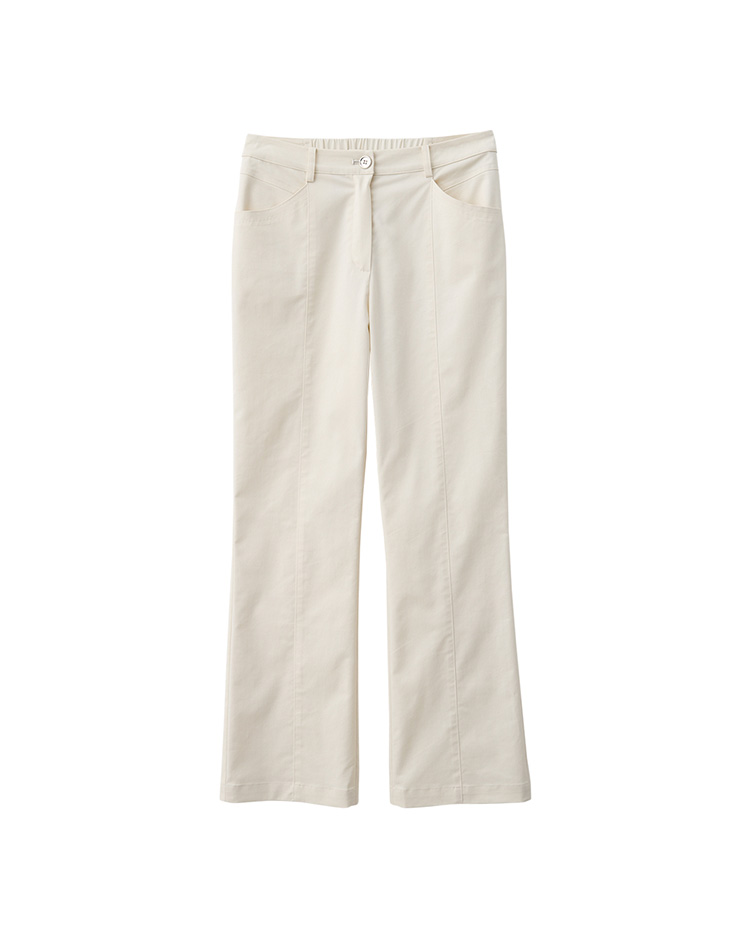 JOAN彈性俐落棉質直筒褲