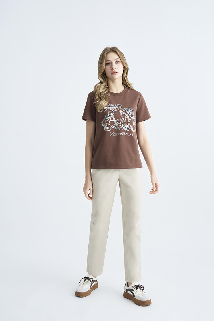 JOAN彈性棉質輕鬆褲