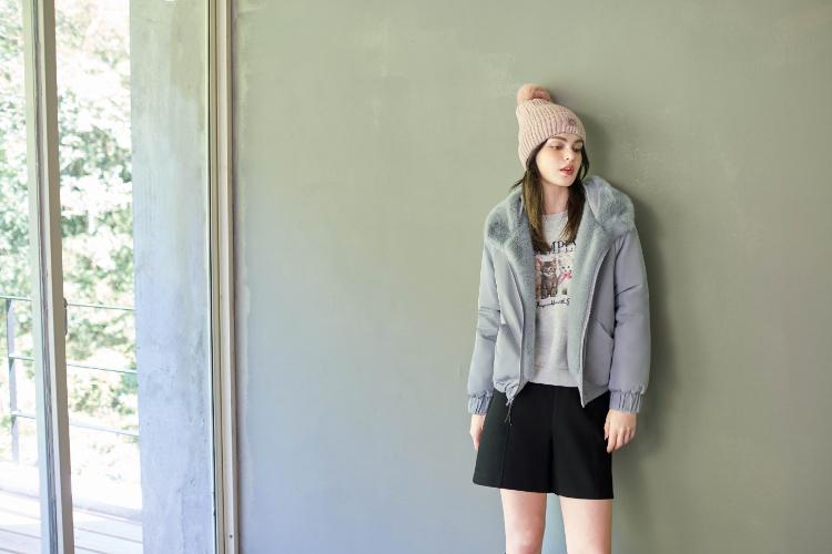 JOAN舒適彈力圓釦短褲