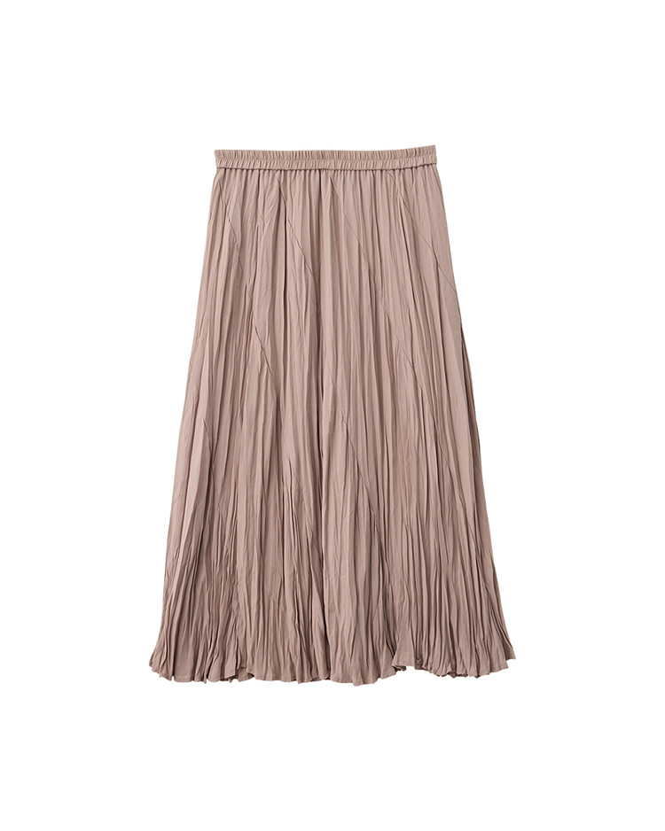 JOAN螺旋剪接亂摺裙