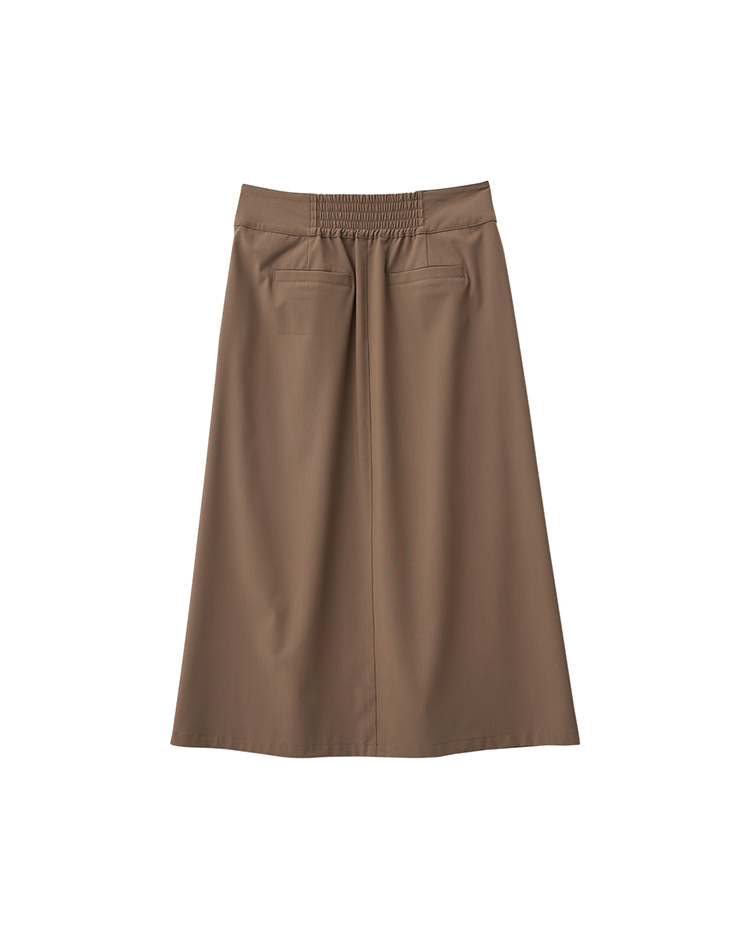 JOAN不對襯剪裁造型腰頭長裙