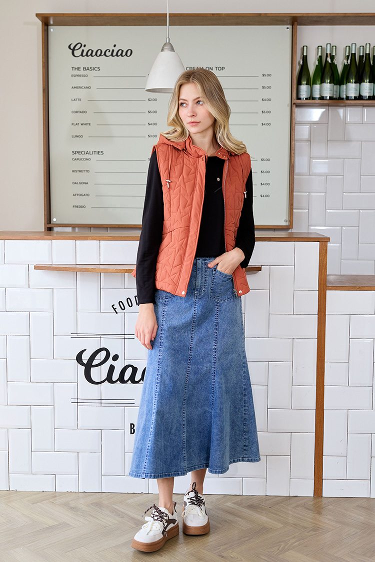 JOAN彈性棉質魚尾裙