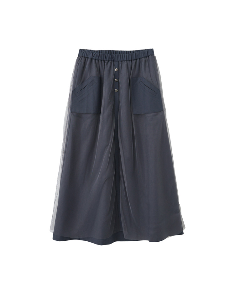 JOAN工裝感網紗裙