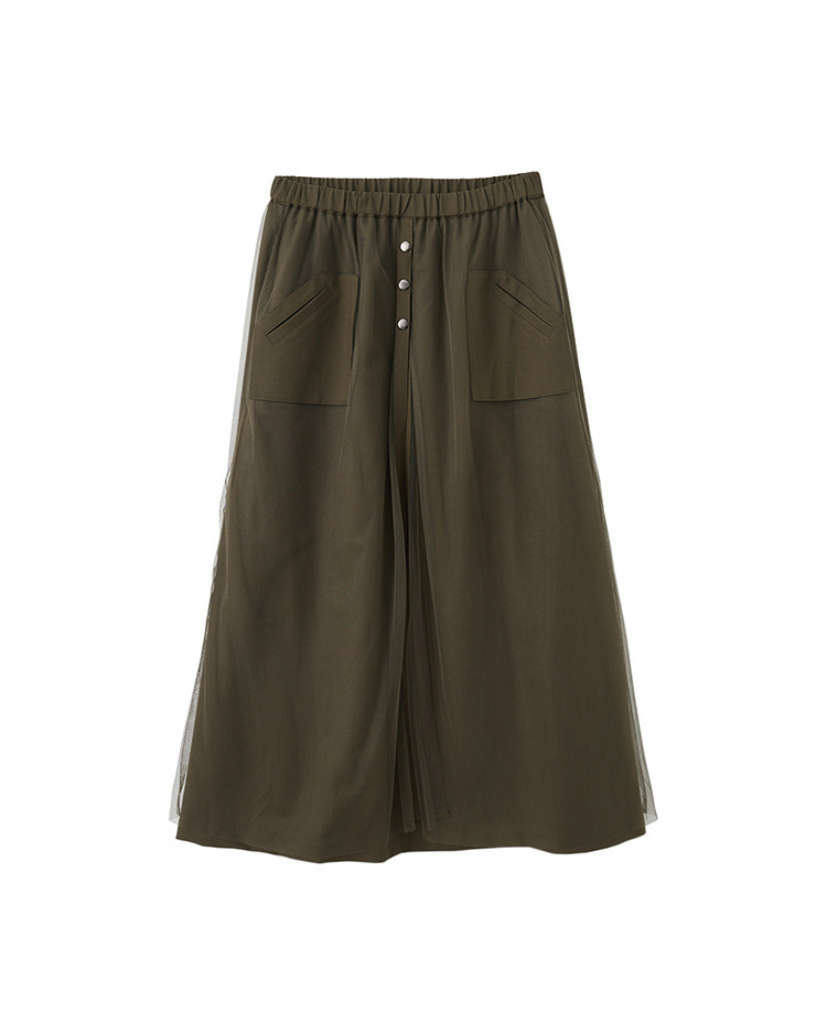 JOAN工裝感網紗裙