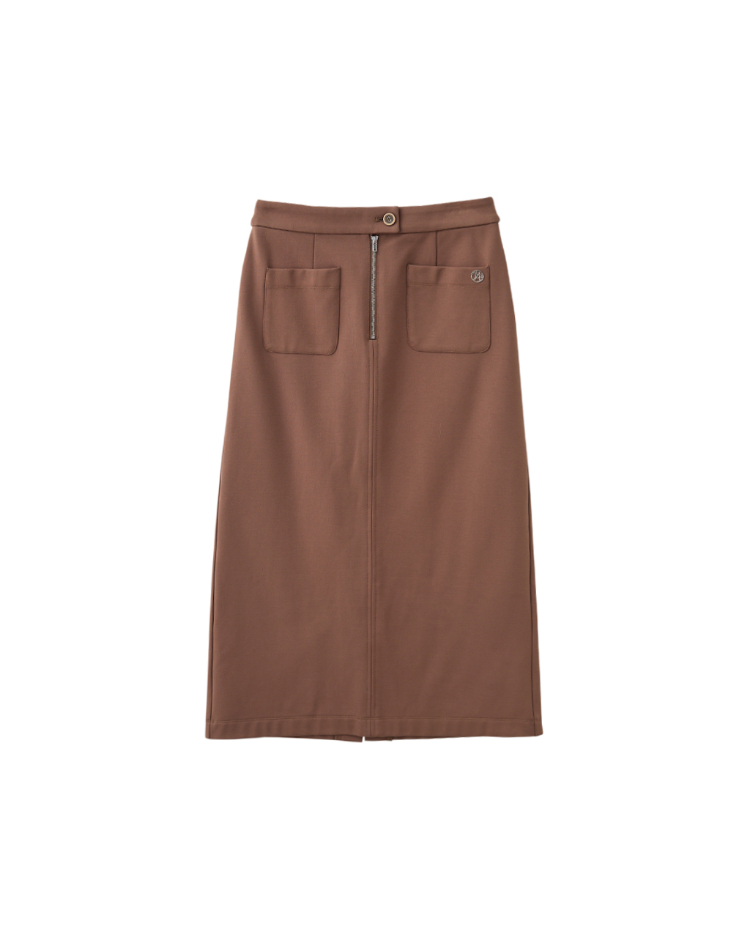 JOAN輕磨毛口袋鉛筆長裙