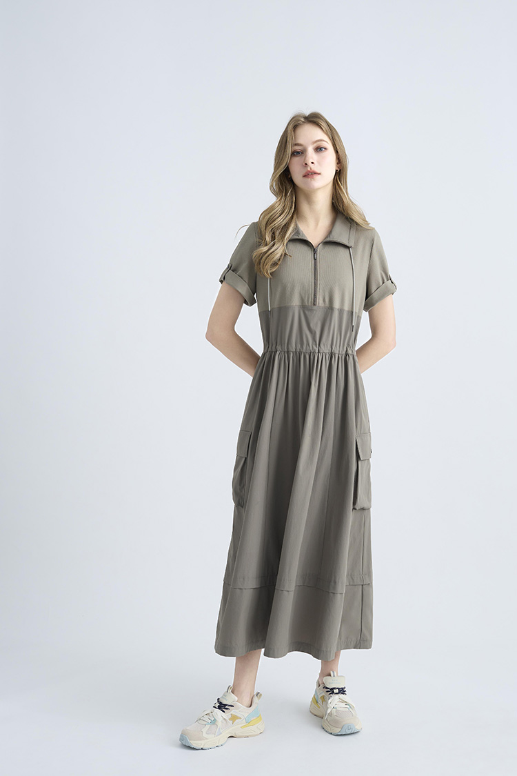 JOAN工裝機能風翻領洋裝