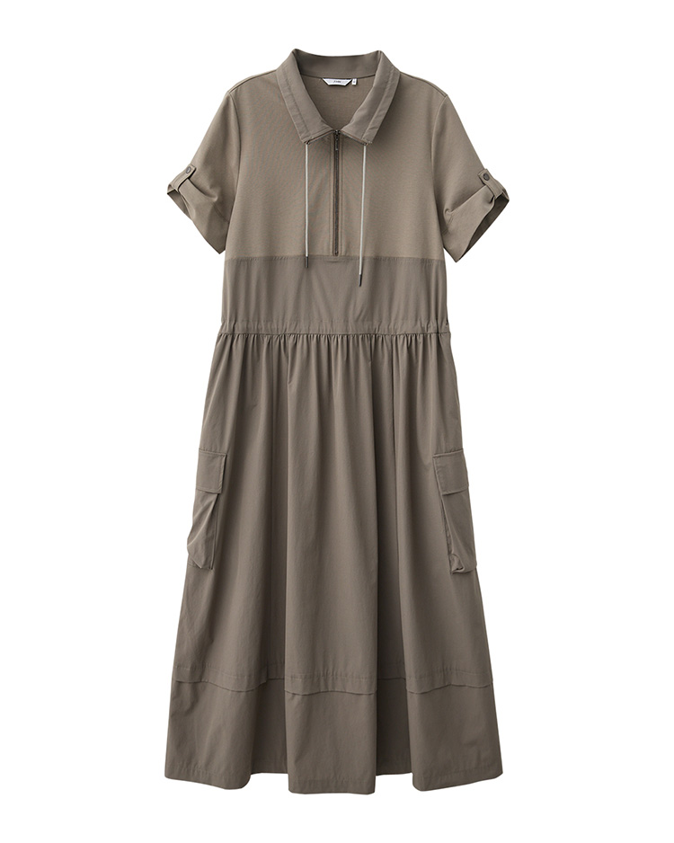 JOAN工裝機能風翻領洋裝